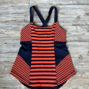 Lululemon Work It Out Tank Small Size 6 Sea Stripe Light Flare Inkwell
